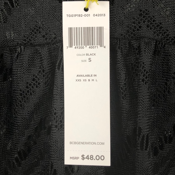 [BCBGeneration] Scoop Neck Peplum Lace Tank Top - Picture 6 of 6